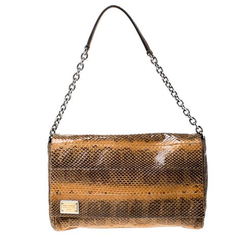 dolce & gabbana orange and brown purse made in china
